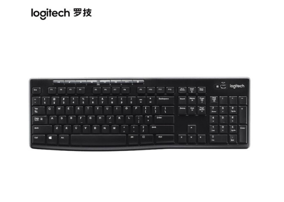 罗技(Logitech) K270无线键盘 全尺寸多媒体键盘 黑色